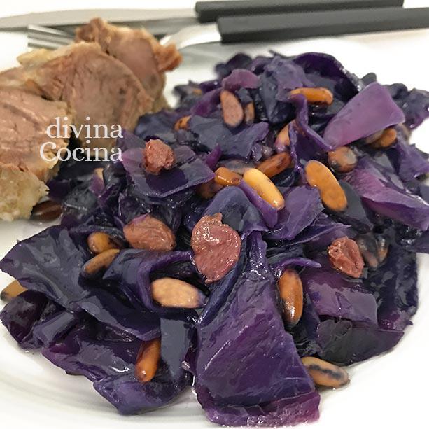 Lombarda con pasas y piñones 1
