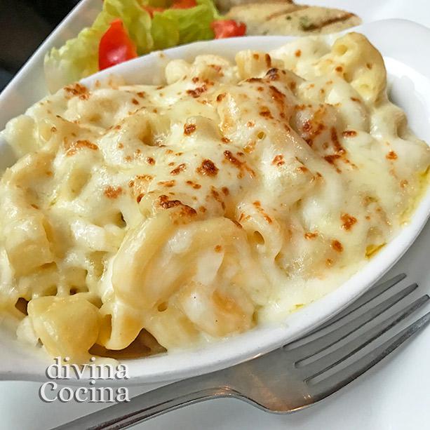 Receta de macarrones con queso cheddar