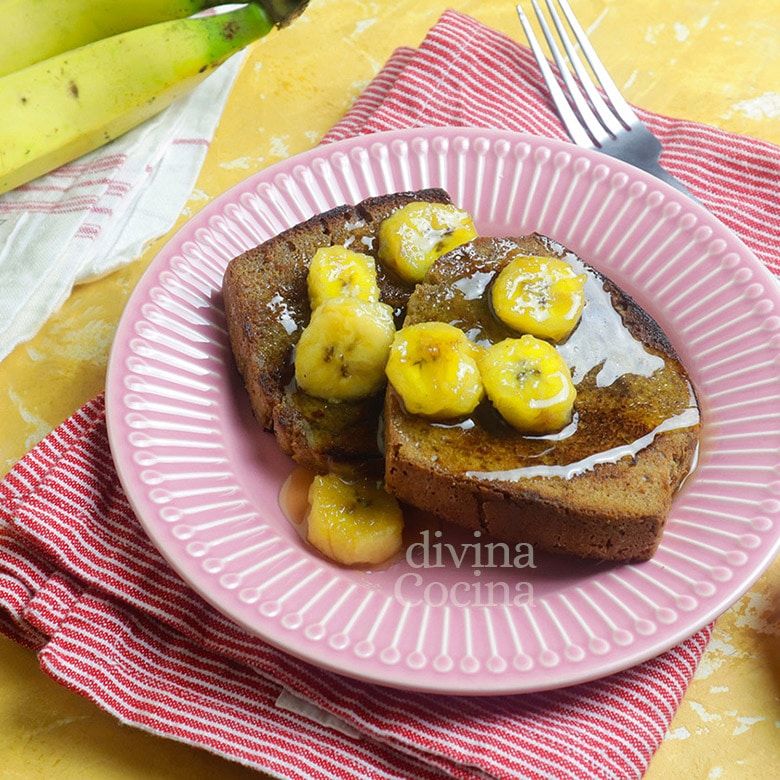 tostadas de pan de platano