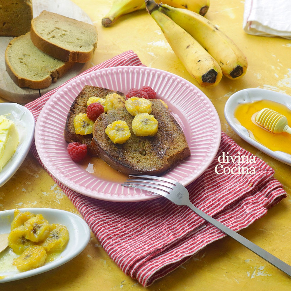 tostadas de pan de platano