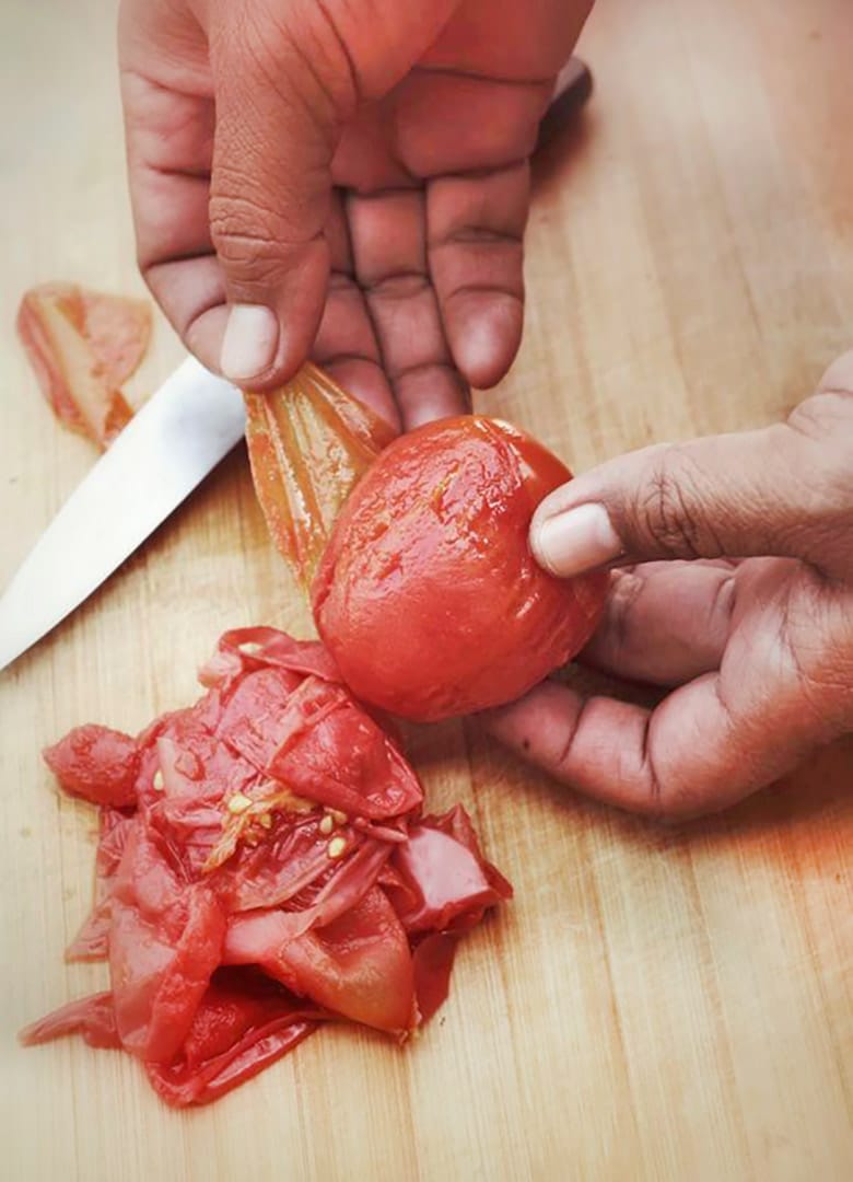 como escaldar tomates