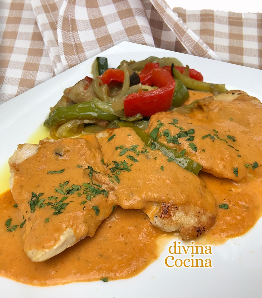 filetes de pollo con salsa gaucha