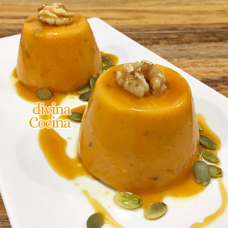 flan de calabaza sin huevo ni horno