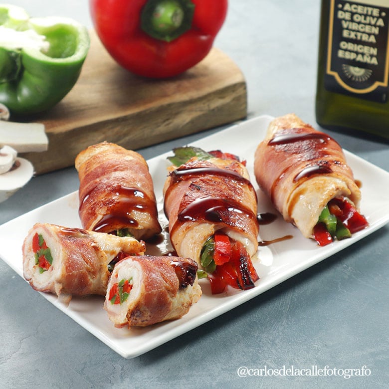 involtini de pollo y verduras