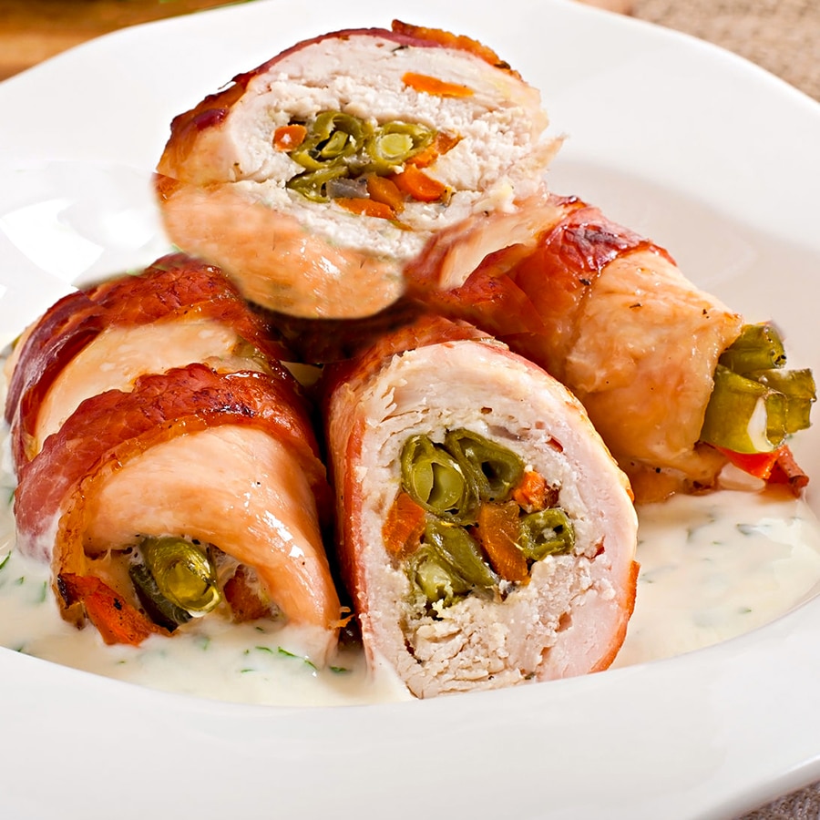 Involtini de Pollo y verduras - Receta de DIVINA COCINA