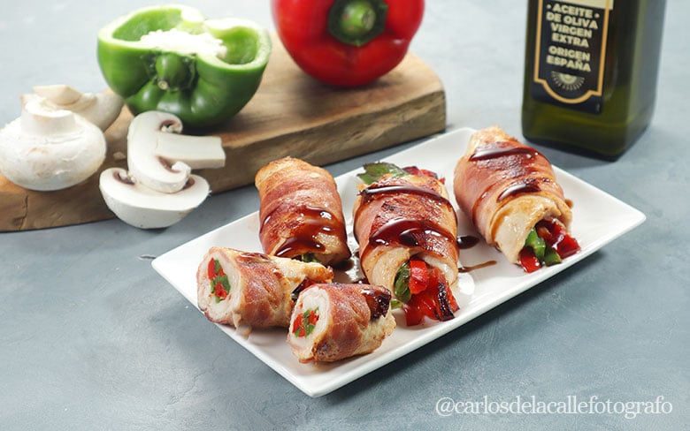 involtini de pollo y verduras