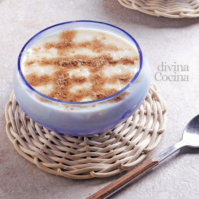 arroz con leche en el microondas 