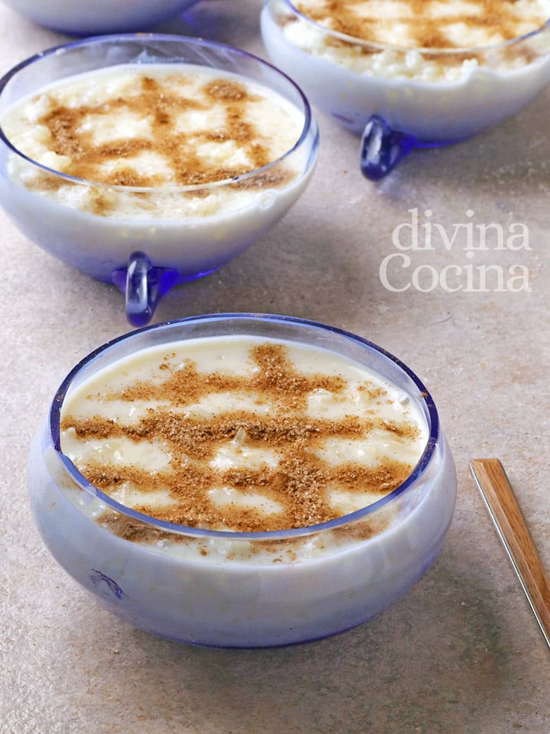 arroz con leche en el microondas 