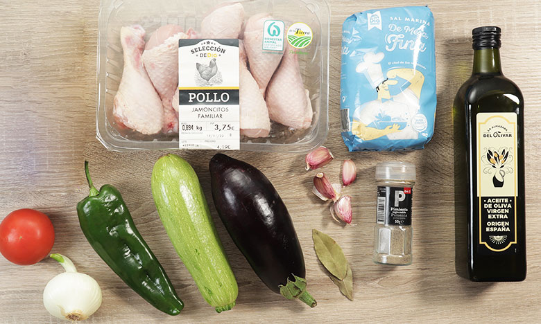 ingredientes pollo pisto sanfaina