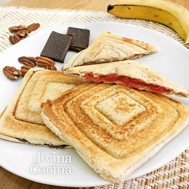 Sándwiches dulces en sandwichera 1