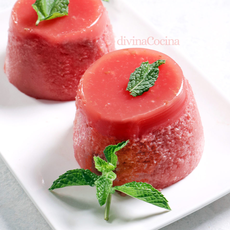 flan de sandia fácil