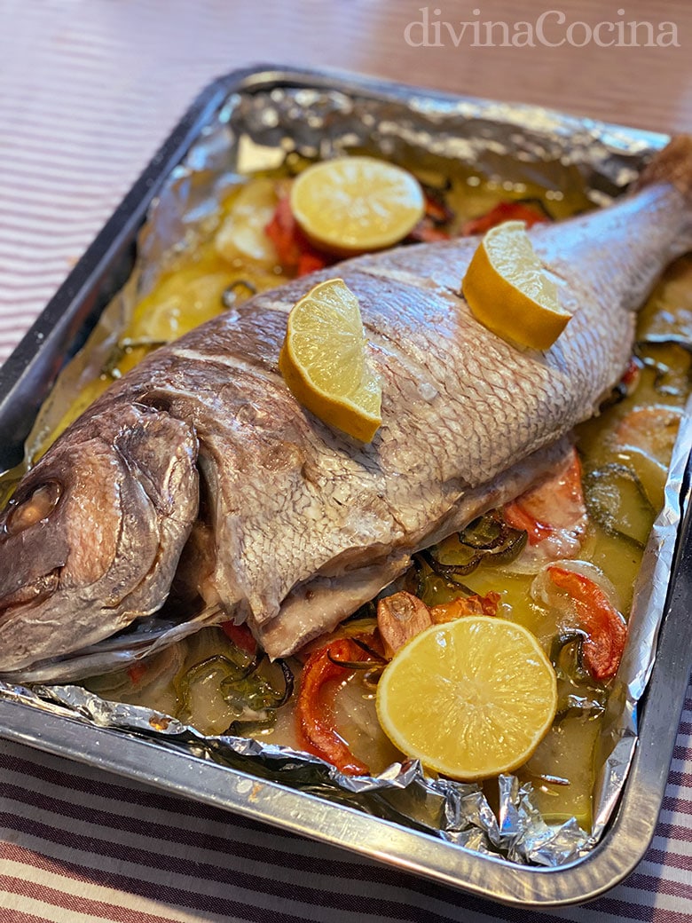 Pargo al Horno, receta fácil - Receta de DIVINA COCINA