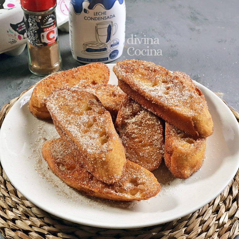 picatostes de la abuela de leche condensada