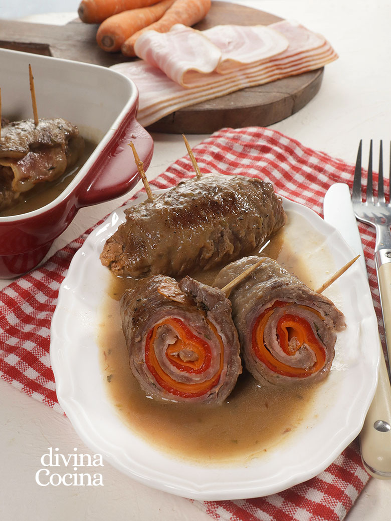 rollitos de ternera rellenos