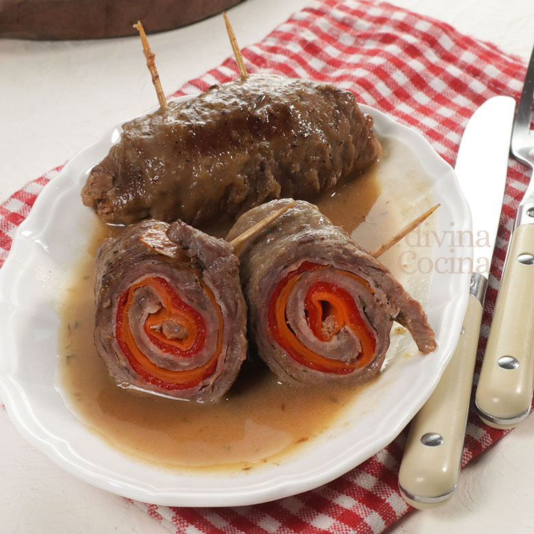 rollitos de ternera rellenos