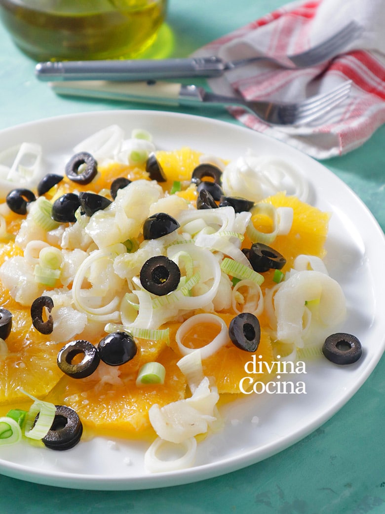 ensalada de bacalao y naranjas