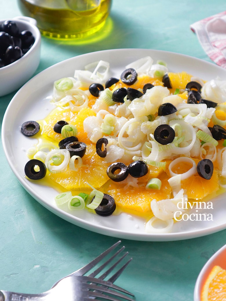 ensalada de bacalao y naranjas