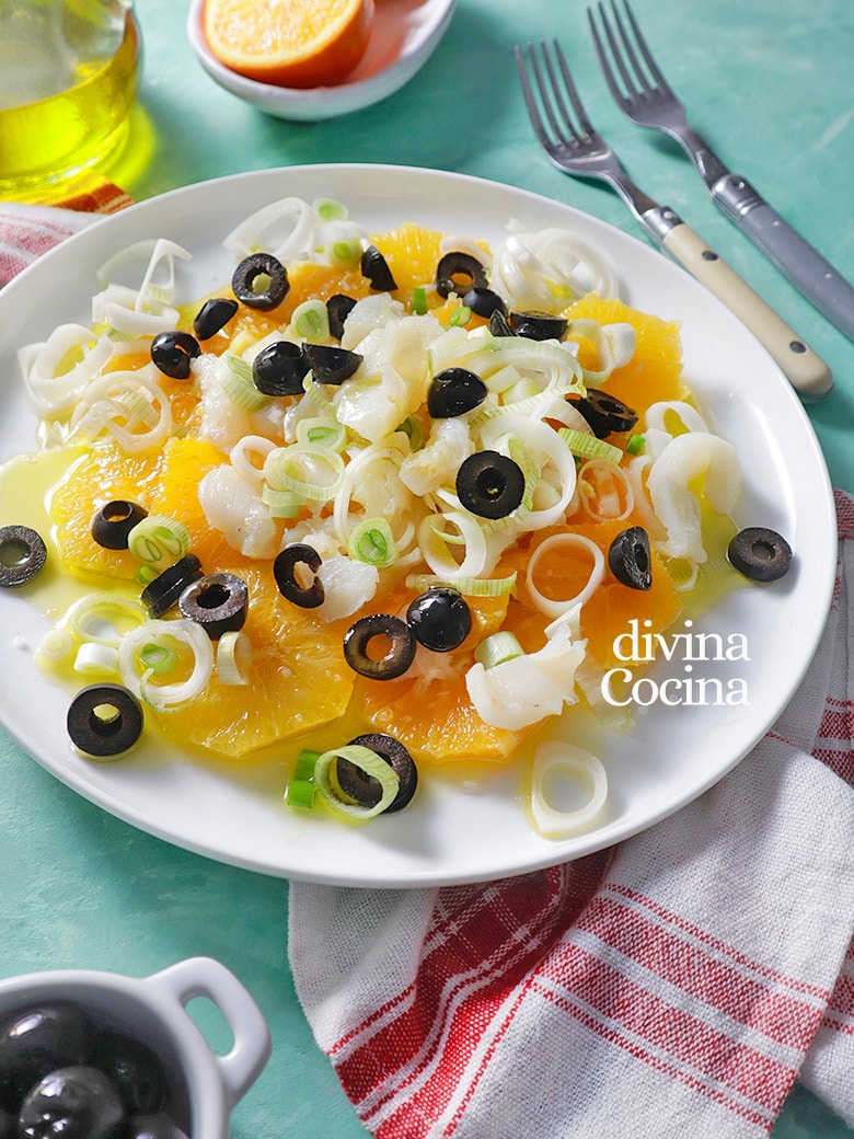 ensalada de bacalao y naranjas