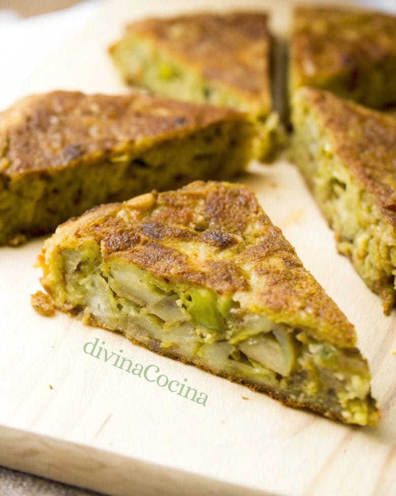 tortilla de alcachofas