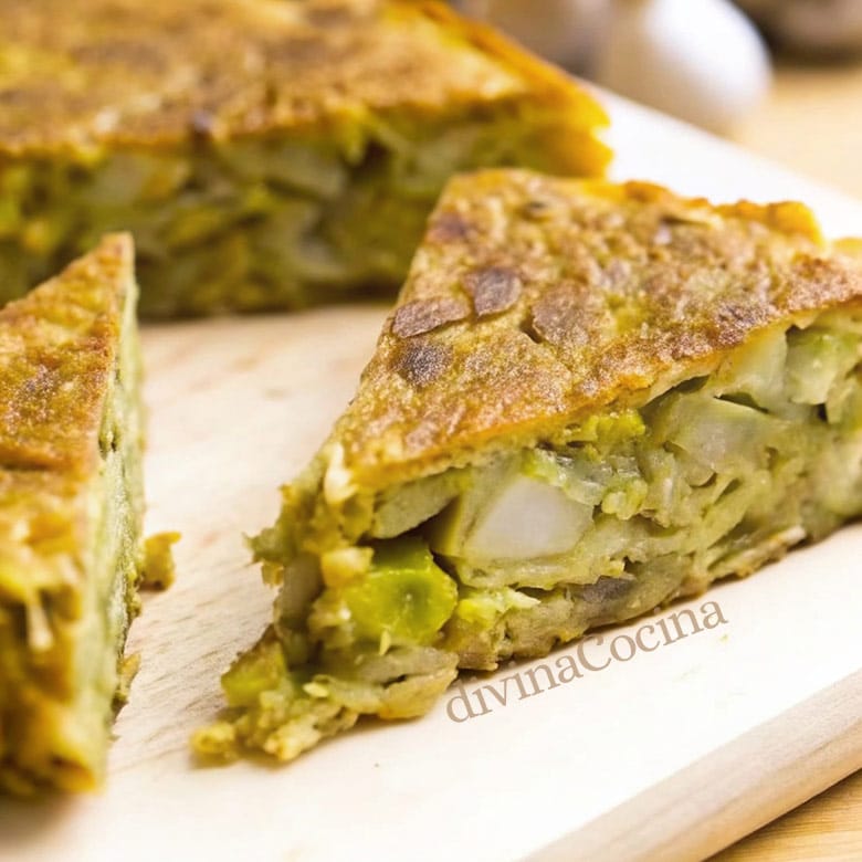 tortilla de alcachofas
