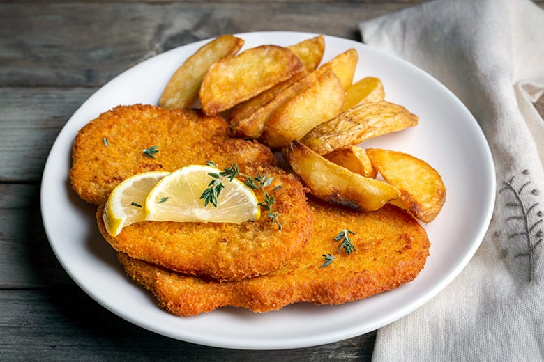 wiener schnitzel de pollo