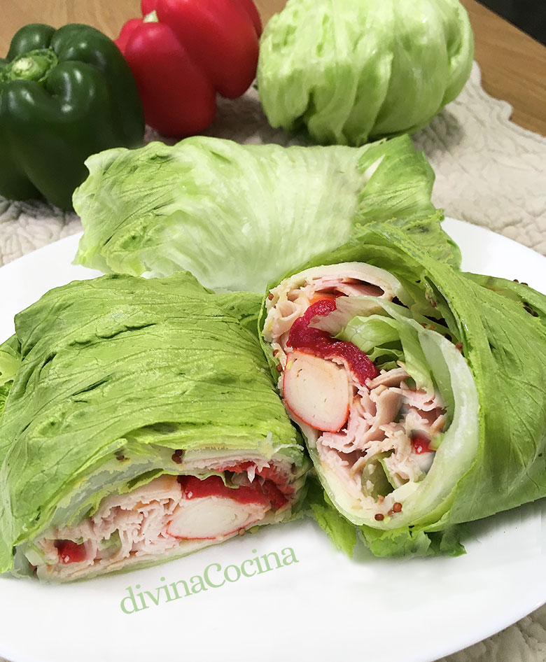 Rollitos de lechuga rellenos 1