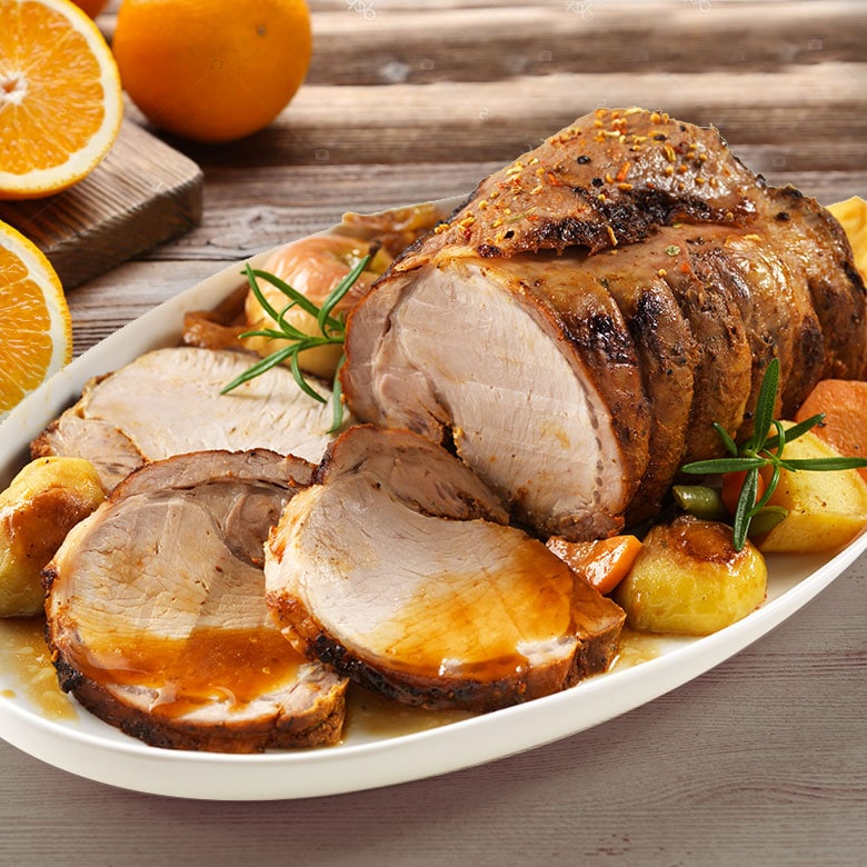 Ilustrar Cortar bueno Lomo de cerdo asado a la naranja - Receta de DIVINA COCINA
