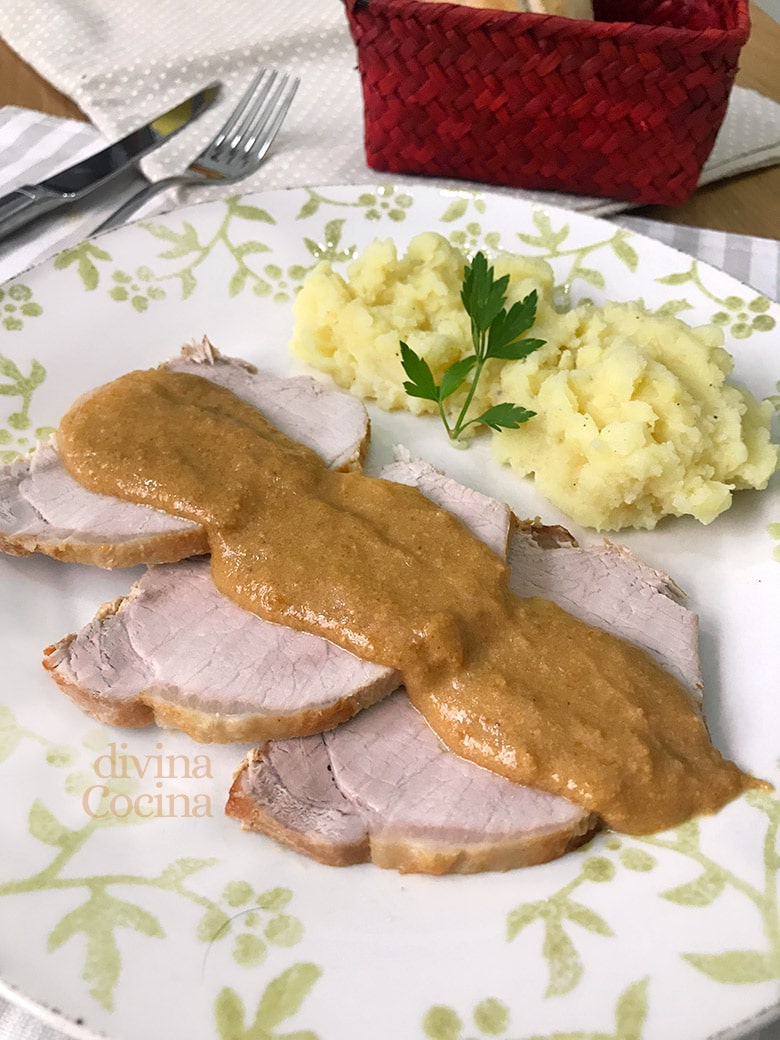 lomo de cerdo guisado en leche