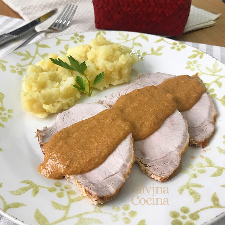 lomo de cerdo guisado en leche