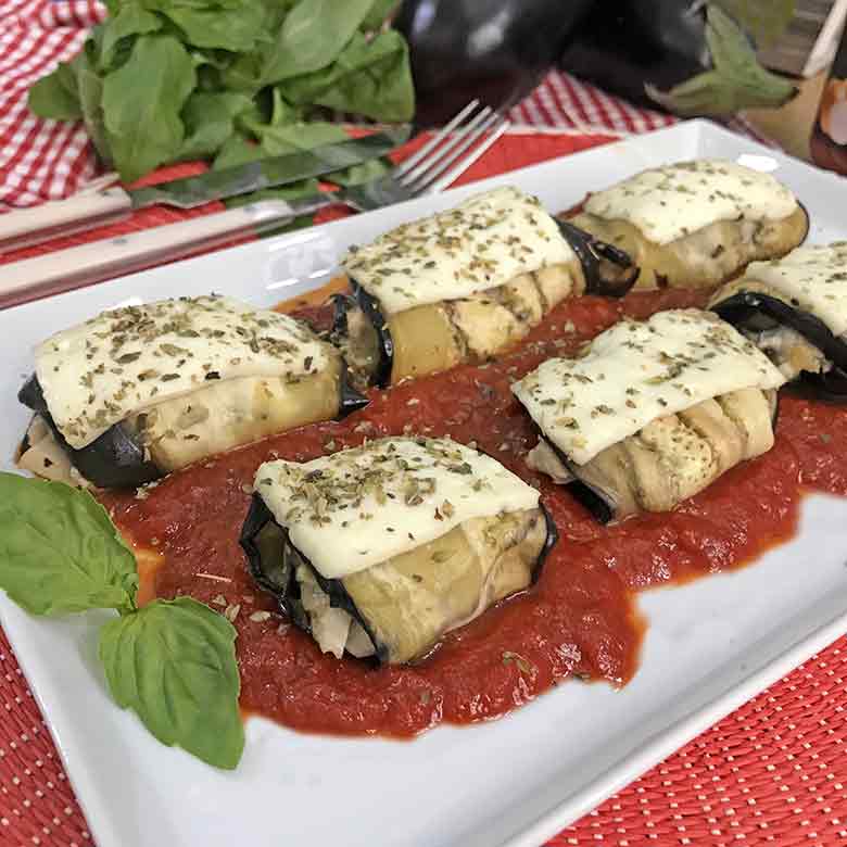 rollitos de berenjenas rellenos