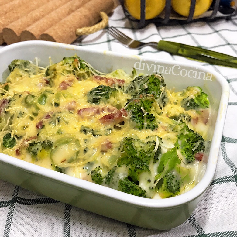 brocoli gratinado bechamel