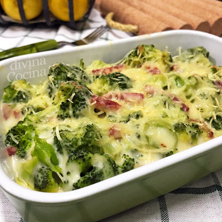 Brócoli gratinado fácil - Receta de DIVINA COCINA