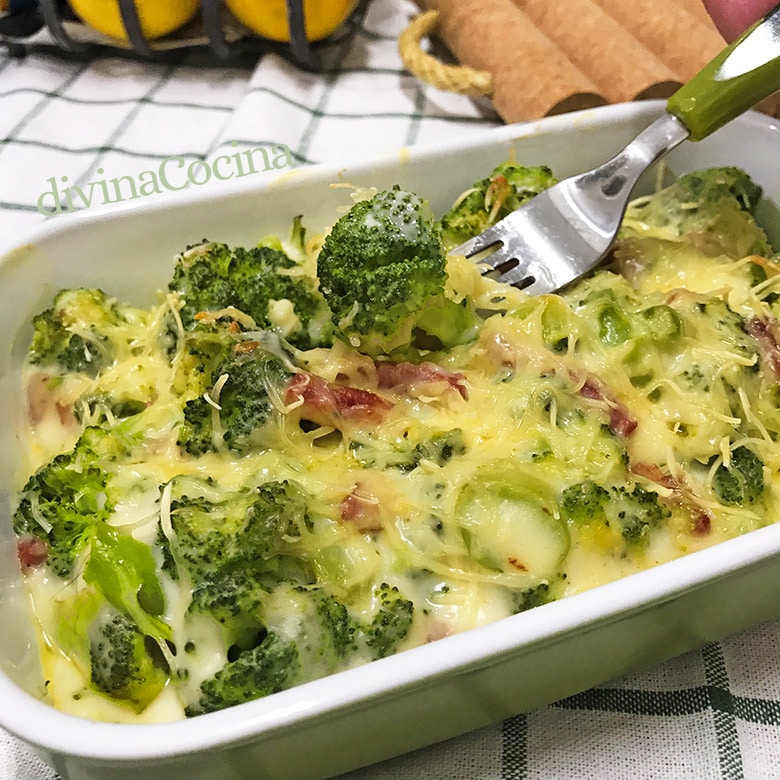 brocoli gratinado bechamel