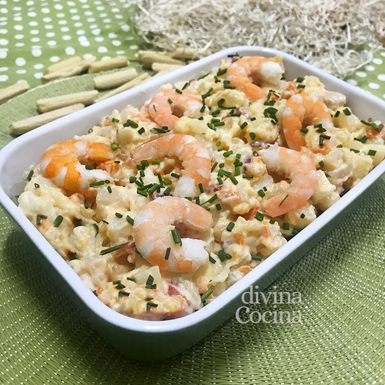 ensaladilla de langostinos