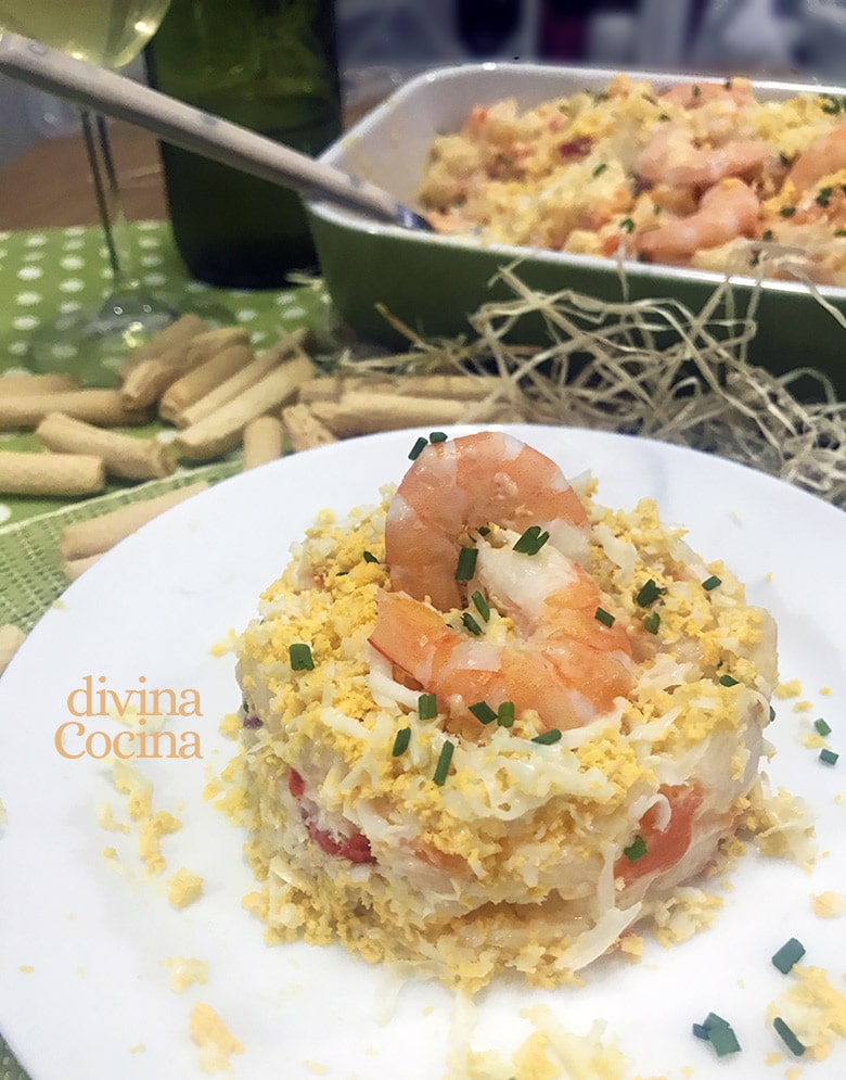 ensaladilla de langostinos