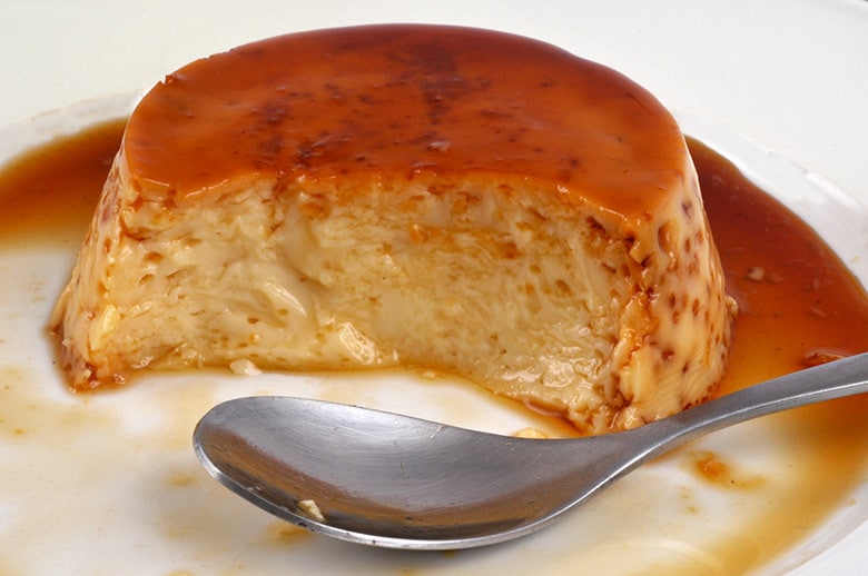 flan de huevo microondas