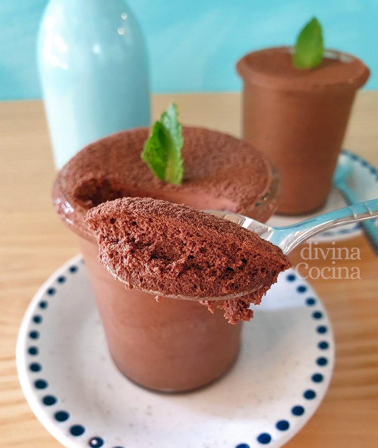 mousse de chocolate light sin azucar 