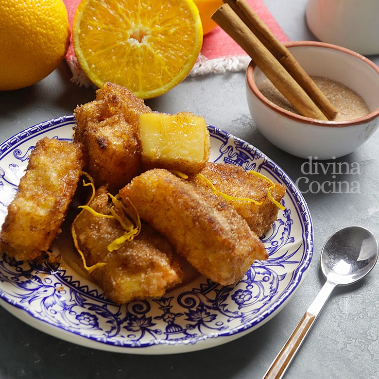 leche frita de naranja