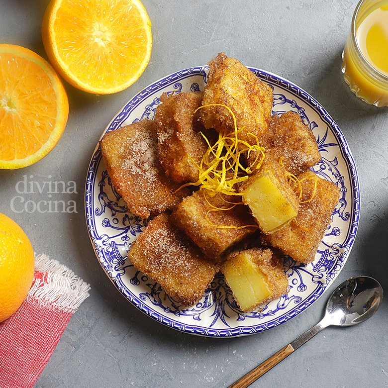 leche frita de naranja