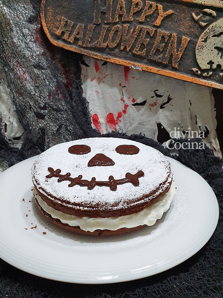 tarta halloween de chocolate