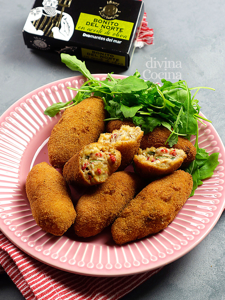 croquetas de bonito y pimientos piquillo