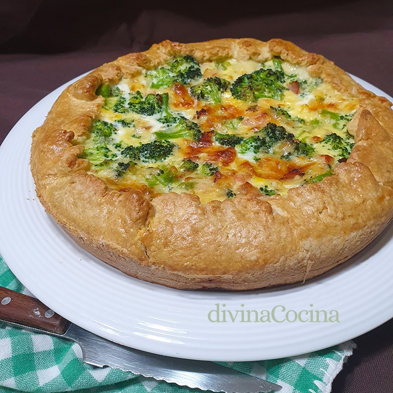 tarta salada de brocoli y queso