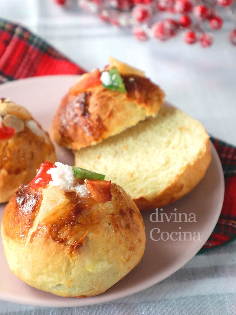 bollitos de roscon de reyes