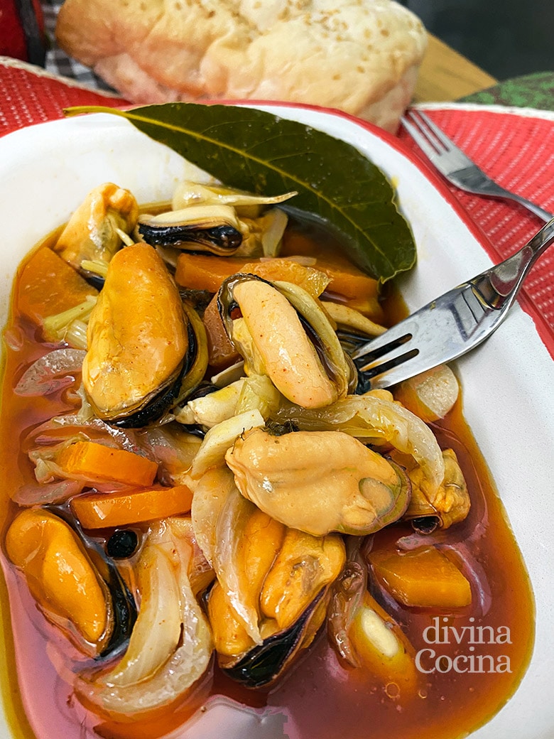 Mejillones en escabeche - Receta de DIVINA COCINA