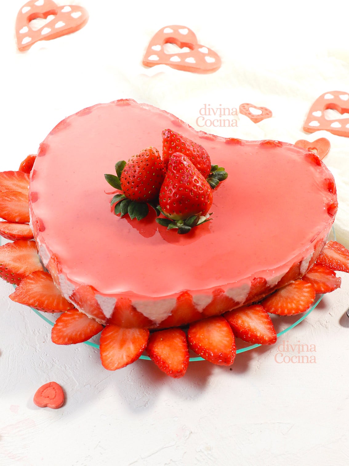 Tarta San Valentín con fresas 67