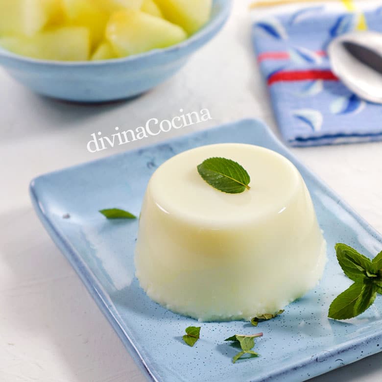 Flan de melón frío (sin horno) - Receta de DIVINA COCINA