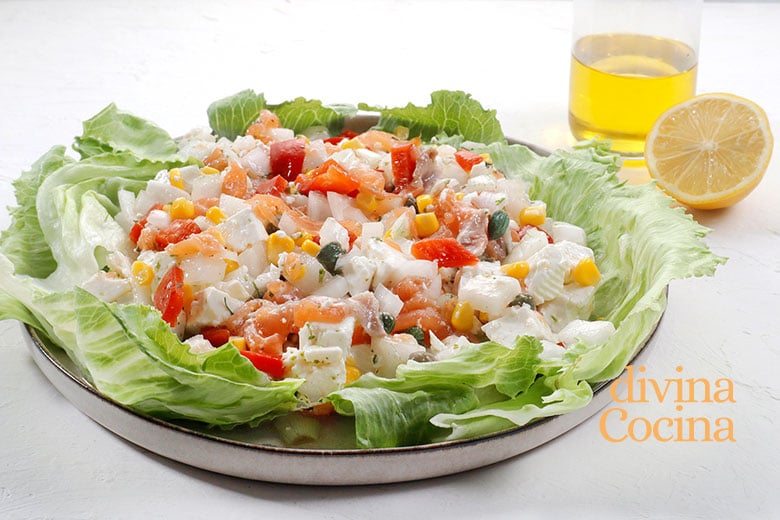 ensalada queso ahumados