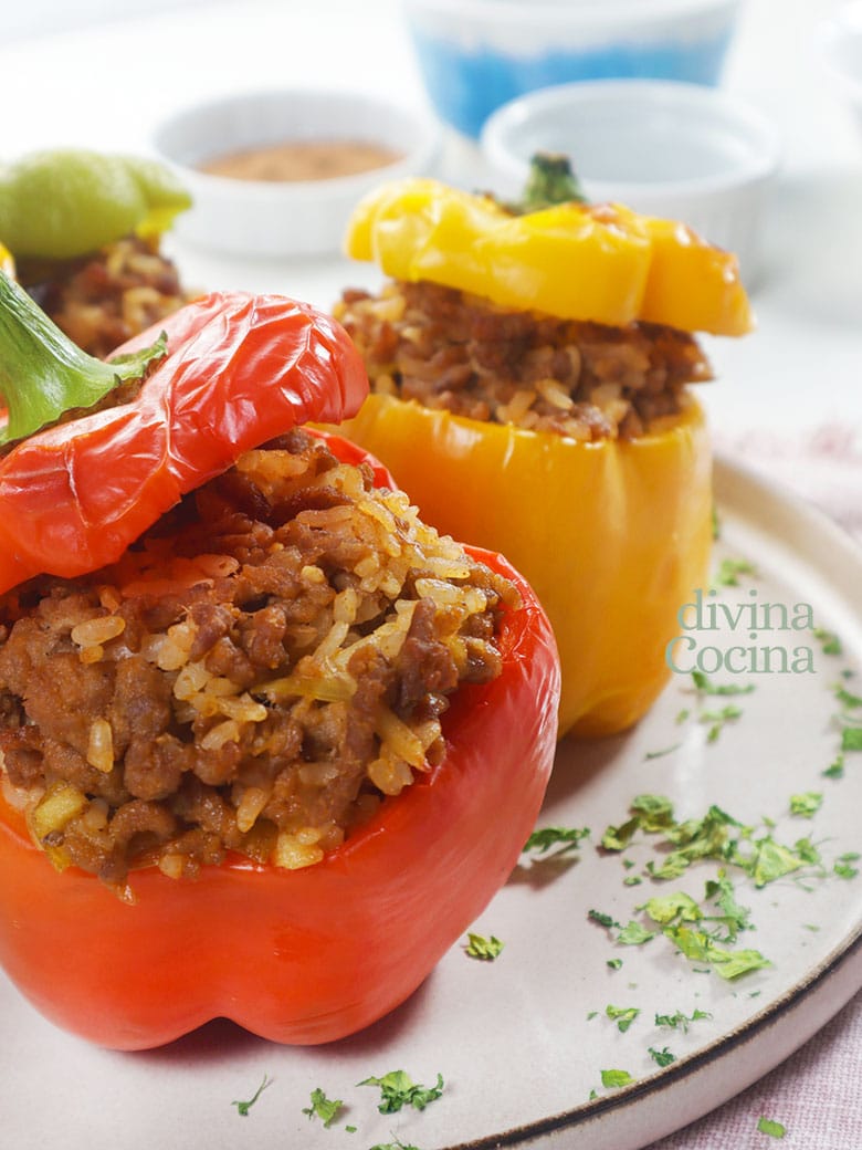 pimientos rellenos carne queso 