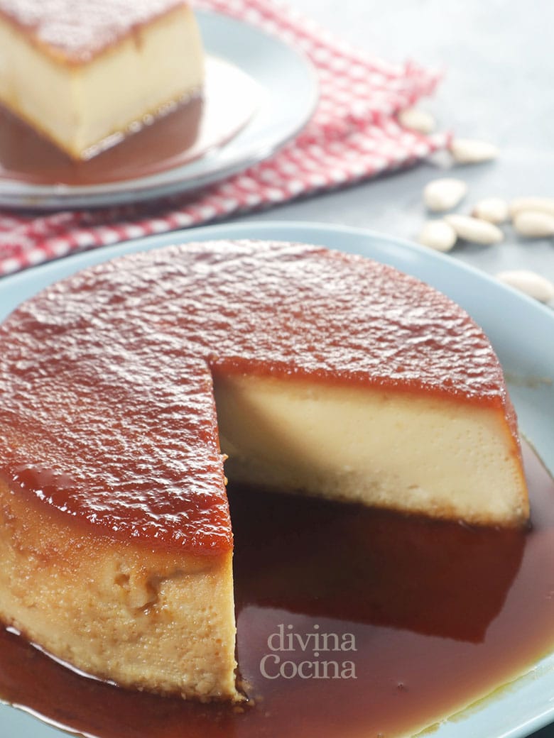 flan de almendras