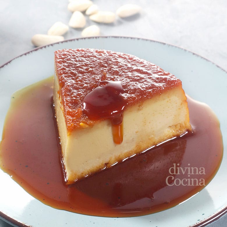 flan de almendras